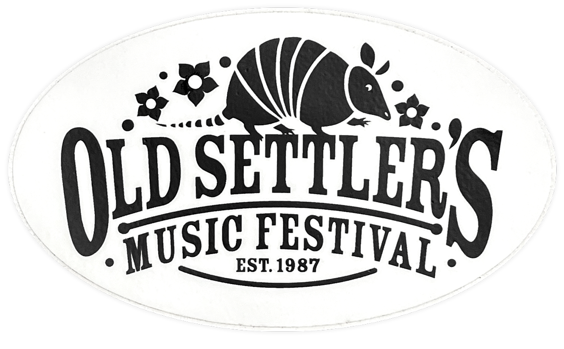 Old Settler's Sticker - White