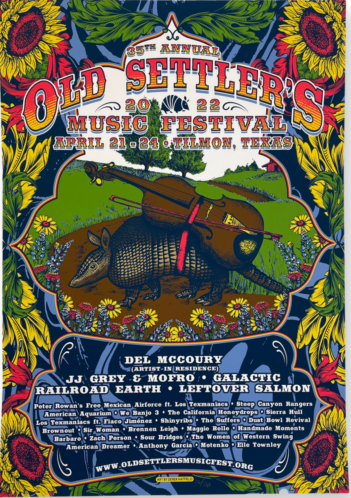 2022 Old Settler's Music Festival Poster