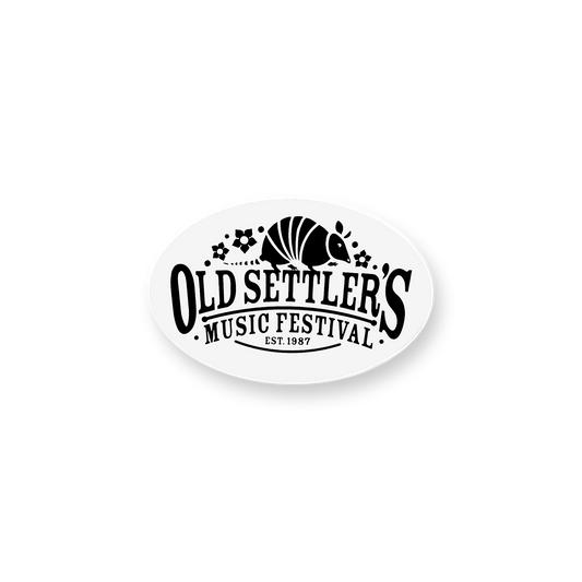Old Settler's Sticker - White