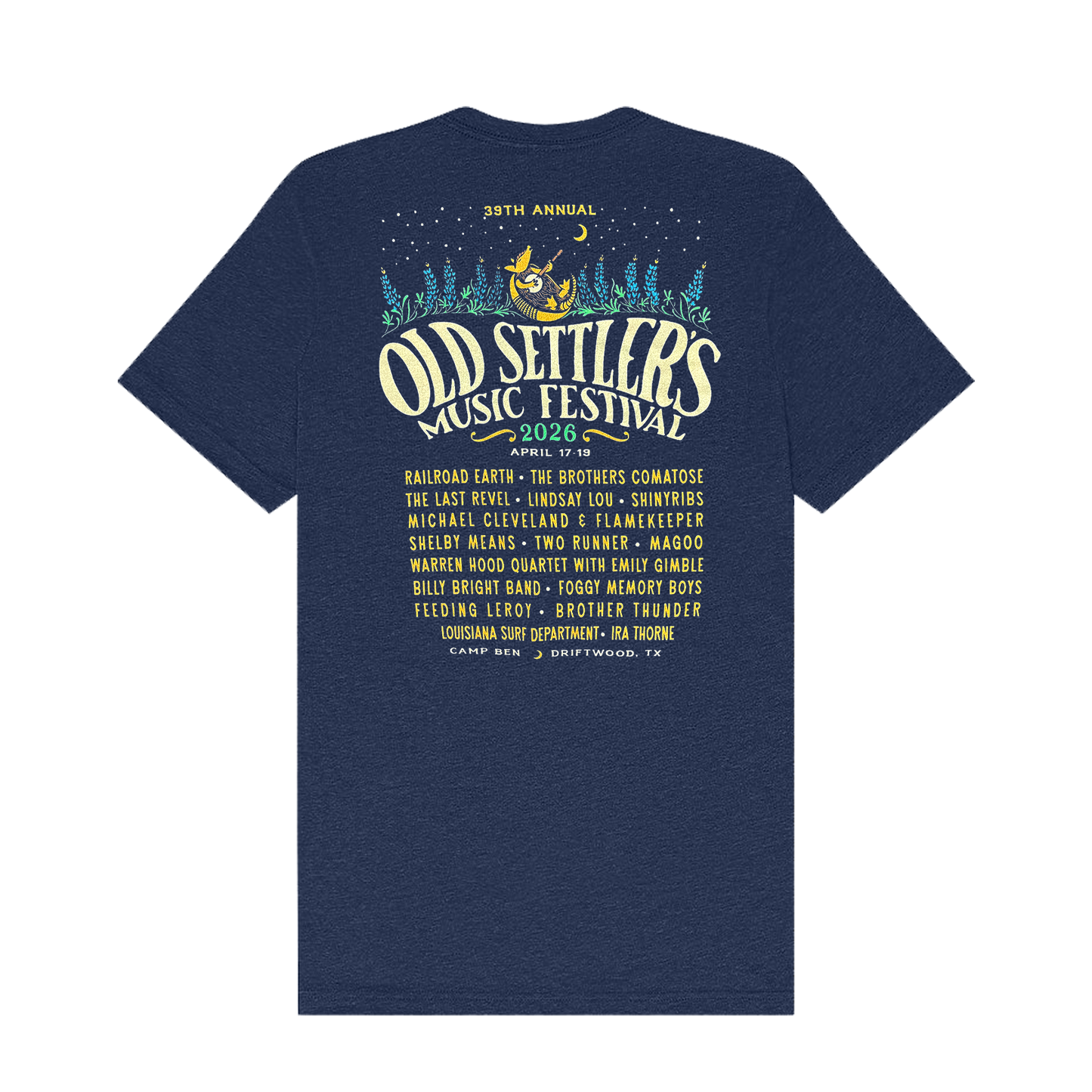 Old Settler's Music Festival 2026 T-shirt (Navy)