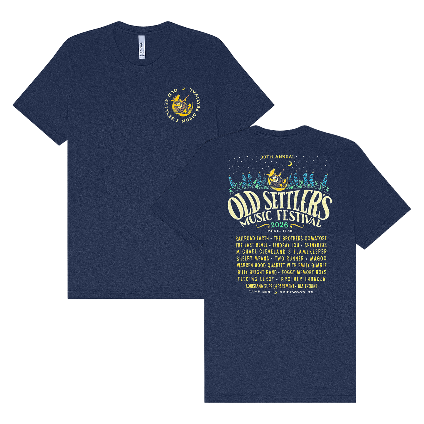 Old Settler's Music Festival 2026 T-shirt (Navy)