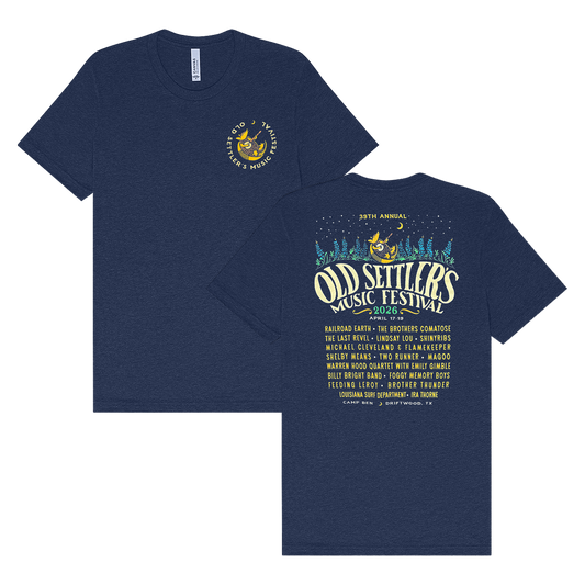 Old Settler's Music Festival 2026 T-shirt (Navy)