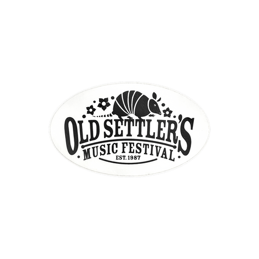 Old Settler's Sticker - White